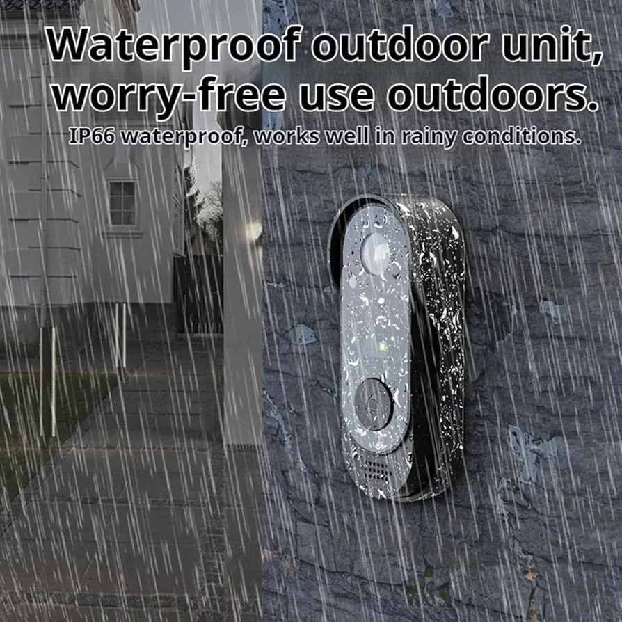 X8 Waterproof Video Doorbell Camera Wireless with 4.3" HD Monitor, Two-Way Audio, 120° Wide Angle, Night Vision, IP66 Waterproof, Rechargeable Battery

Top highlights
Recommended uses for productDoor Monitoring, Home Security, Visitor Identification
BrandGeneric
Model nameX8
Connectivity technologyWireless
Special feature120° Wide Angle, 2 Way Audio , Ip66 Waterproof, Night Vision, Wireless
Indoor/Outdoor usageOutdoor
NO WIFI REQUIRED: X8 video doorbell operates independently without internet connection, ensuring reliable performance and enhanced privacy protection for your home security
CRYSTAL CLEAR DISPLAY: Features a 4.3" HD monitor with 120° wide-angle lens providing comprehensive coverage of your doorstep and visitors with excellent clarity
TWO-WAY AUDIO COMMUNICATION: Built-in microphone and speaker enable real-time conversations with visitors from inside your home, perfect for deliveries and guest reception
NIGHT VISION & WEATHERPROOF: IP66 waterproof rating protects against harsh weather conditions whilst infrared night vision ensures clear visibility in complete darkness
RECHARGEABLE BATTERY POWERED: Convenient wireless installation with long-lasting rechargeable battery eliminates complicated wiring and provides flexible mounting options
See less
Product specifications
Additional details
Item details
Connectivity
Power
Video Quality
Video
Camera Optics
Night Vision
Measurements
Warranty
Other Special Features of the Product 120° Wide Angle, 2 Way Audio, Ip66 Waterproof, Night Vision, Wireless
Indoor Outdoor Usage Outdoor
Compatible Devices Doorbell
Controller Type Remote Control
Mount Type Wall Mount
Colour Black
Form Factor Doorbell Camera
Installation Type Wireless
Material Waterproof Material
Water Resistance Level Waterproof
Shape Rectangular
EU Spare Part Availability Duration 2 Years
Room Type Entrance, Front Door
Light Source LED
Waterproof Rating Ip66
Rear Webcam Resolution 1080 Pixels
Control Method App, Push Button, Touch
Product image gallery السليمانية, العراق


**إذا كنت صاحب هذا الإعلان وتريد حذفه لأي سبب، رجاءا أرسل رسالة إلى الدعم الفني**