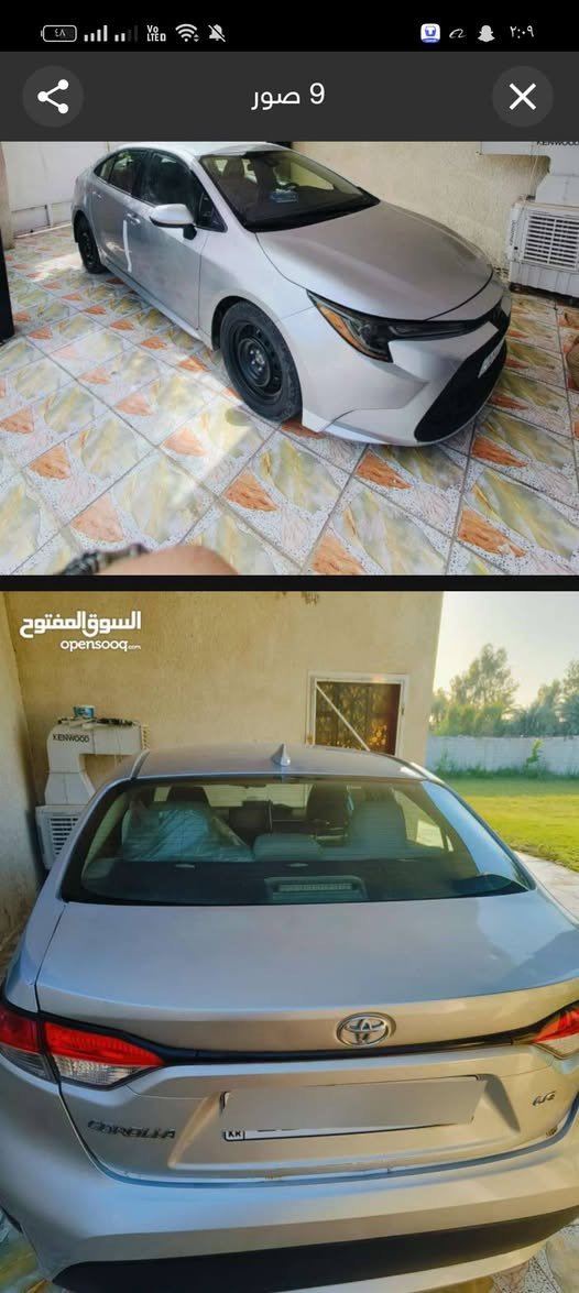 كورلا 2020 le امريكي  محرك 1800 مرغوب حادث جنطه مابيه اي نقص فقط دعاميه اخر صوره يرادله صبغ جماليه وبقيه كله بسونار  132 وبيه مجال (سياره مدوشمه وارضيه جلد كامل ستيرن جلد كامله) *********** بغداد, العراق
