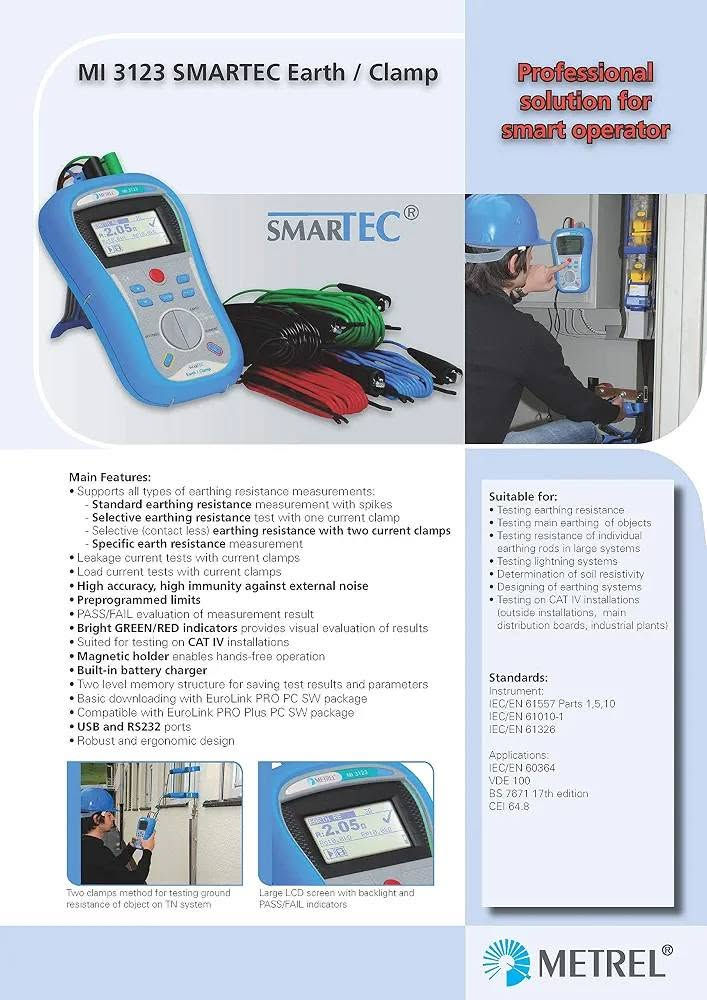 هذا الجهاز هو جهاز اختبار العزل والاستمرارية Metrel MI 3121 SMARTEC، ويتميز بشاشة LCD كبيرة مع رسوم بيانية ومؤشرات ضوئية حمراء وخضراء لتقييم النتائج.يستخدم الجهاز لاختبار عزل التركيبات الكهربائية بجهد يصل إلى 1000 فولت.يمكنه قياس استمرارية موصلات PE بتيار اختبار 200 مللي أمبير مع تغيير القطبية.يأتي في مجموعة قياسية تتضمن حزام يد، ومجسات اختبار، ومشابك تمساح، ومحول طاقة.الجهاز مصمم للاستخدام الميداني، وهو قوي وخفيف الوزن لسهولة النقل والتشغيل 
للبيع العدد 12 قطعة السعر الواحد 400$

هذا الجهاز هو جهاز اختبار العزل والاستمرارية Metrel MI 3121 SMARTEC، ويتميز بشاشة LCD كبيرة مع رسوم بيانية ومؤشرات ضوئية حمراء وخضراء لتقييم النتائج.يستخدم الجهاز لاختبار عزل التركيبات الكهربائية بجهد يصل إلى 1000 فولت.يمكنه قياس استمرارية موصلات PE بتيار اختبار 200 مللي أمبير مع تغيير القطبية.يأتي في مجموعة قياسية تتضمن حزام يد، ومجسات اختبار، ومشابك تمساح، ومحول طاقة.الجهاز مصمم للاستخدام الميداني، وهو قوي وخفيف الوزن لسهولة النقل والتشغيل واتساب ***********

