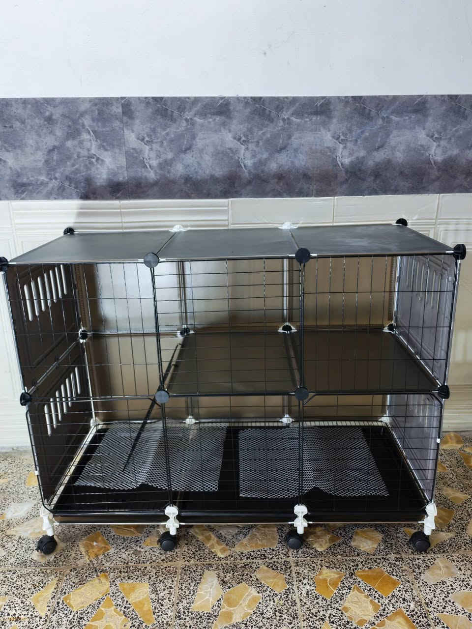 السعر ب 35 الف 🐅
قفص حيوانات 🐹🐰قياس 108*84* 47 مزود بعجلات، مما يسهل نقله من مكان لآخر داخل المنزل. 🐰🐅
سهولة التنظيف: يحتوي على تصميم يسمح بتنظيف سهل وسريع للحفاظ على نظافة البيئة. 
التهوية: الهيكل السلكي يضمن تهوية جيدة، وهو أمر ضروري لصحة


**إذا كنت صاحب هذا الإعلان وتريد حذفه لأي سبب، رجاءا أرسل رسالة إلى الدعم الفني**