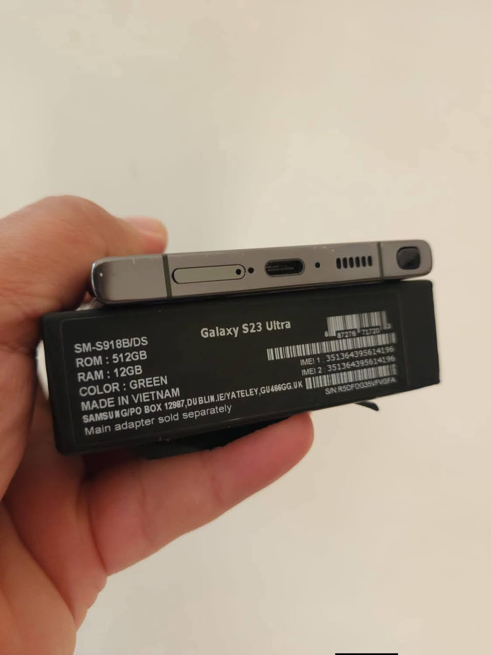 سامسونج S 23  الترا  زيتوني 

دبل شريحه خطين 

نسخه امريكيه 

نظافة 💯 ب 💯 ولا شخط بي 

اذكره 512 

رام 12+12=24 

ملحقاته كامله كارتونه مطابقه 

للبيع فقط مكاني بابل 

توصيل ماكو 

سعره 750 

اتصال فقط 

***********
