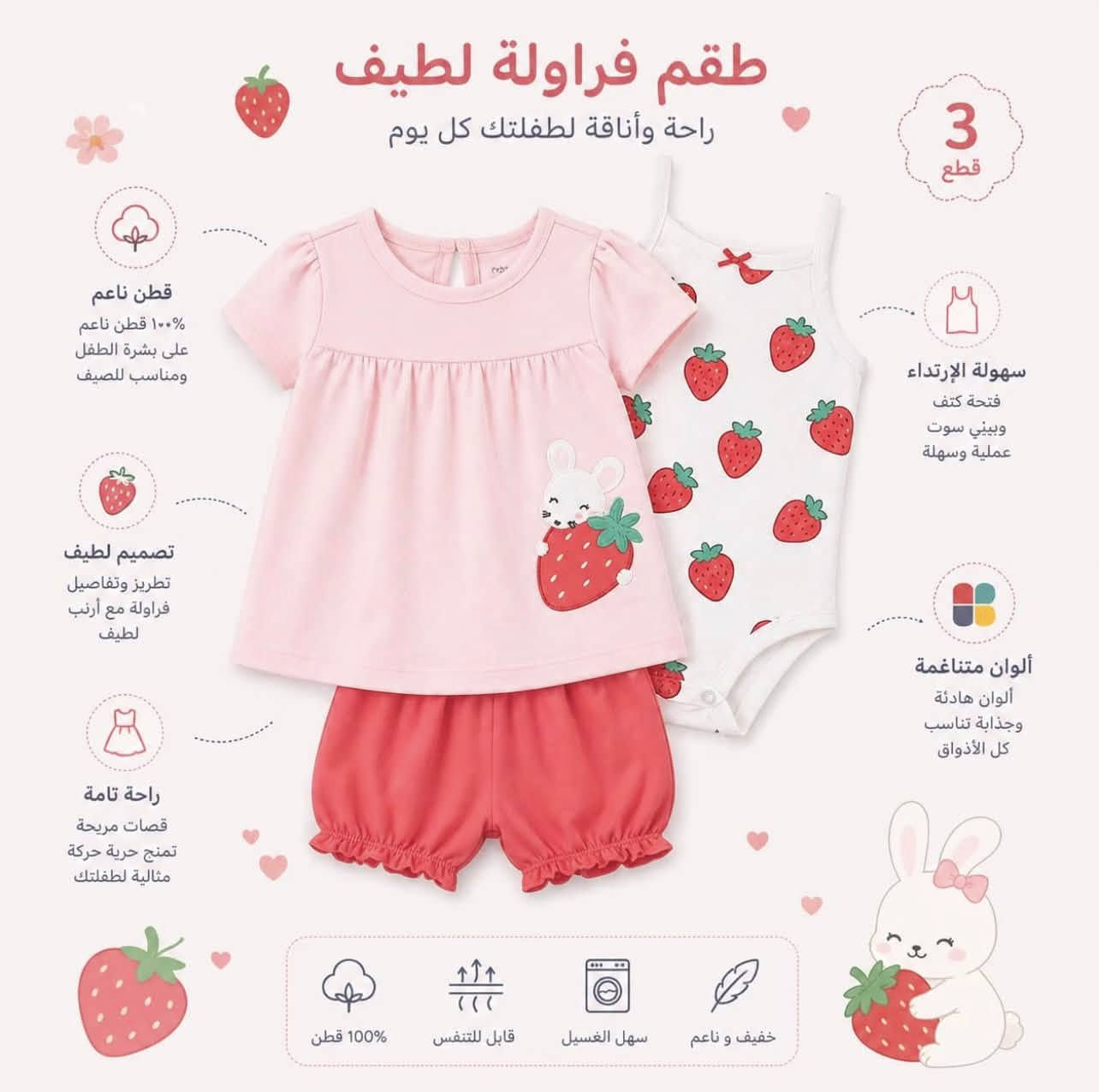 ✨ بيت الأناقة البيبي ✨

نوفر لكم بضاعة صيفية وأصلية 100% من ماركة Carter’s العالمية 👶💙  
الأقمشة أصلية وناعمة جداً على بشرة الطفل، مريحة وآمنة وتناسب الاستخدام اليومي بدون أي تهيّج 🌿

🔹 أوفـر (5 قطع مختلفة)  
طقم متكامل متنوع بجودة عالية  

🔹 أوفـر بجامة (قطعتين)  
بجامة قطن ناعم ومريح للنوم 😴  

✨✨متوفر عمر من شهرين الى سنتين ✨✨


**إذا كنت صاحب هذا الإعلان وتريد حذفه لأي سبب، رجاءا أرسل رسالة إلى الدعم الفني**