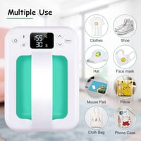 مكبس حراري صغير • محمول باليد • طباعة على الملابس