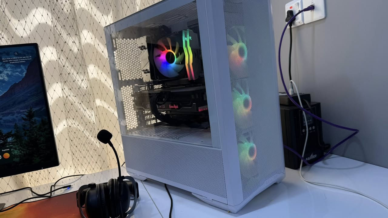 كيس : LANCOOL II MESH C
مذربورد : TUF GAMING B660-PLUS WIFI D4

كارت شاشة : GAME ROCK GTX 3080 10GB

معالج : INTEL CORE I7-12700F

مبرد : GAMMAXX 400K DEEPCOOL

رامات : T-FORCE 16GB 3200 2*8

هارد : M.2 256GB + HARD 1TB

شاشة :AOC 27 INCH 180HZ FAST IPS

ماوس : GLORIOUS MODEL O

كيبورد : REDRAGON ميكانيكي

سماعة : HyperX Cloude II Wired

استعمال شخصي للبيع قيم باليرضي الله
مكاني بغداد الدورة


**إذا كنت صاحب هذا الإعلان وتريد حذفه لأي سبب، رجاءا أرسل رسالة إلى الدعم الفني**