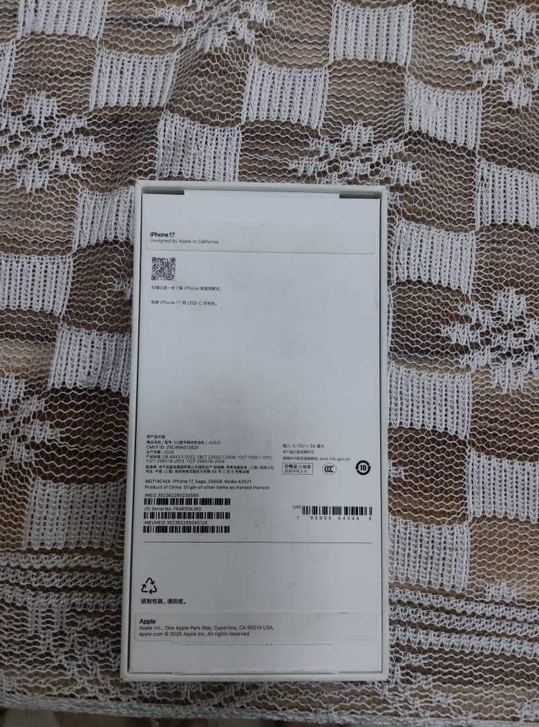 ايفون ١٧ للبيع
اخو الجديد ما بيه اي خدش فول بطاريه 100% و 30 دورة شحن جهاز وياه گفر و شاحن anker 33watt و كارتونته و الوصل و مركب عليه شاشة حماية يعني جهاز متكامل. المكان النجف لا يوجد توصيل 
السعر مليون و ٢٥٠


**إذا كنت صاحب هذا الإعلان وتريد حذفه لأي سبب، رجاءا أرسل رسالة إلى الدعم الفني**