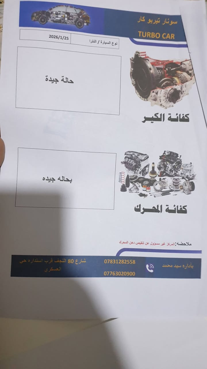 النترا مديل ٢١بجم كبس كير محرك خير من الله تبريد حداديه كله جديد حادثها كلش بصيط موجود بالسونار مكاني بابل شارع ٨٠ السعر ١٤٠رقم موبايل ***********
