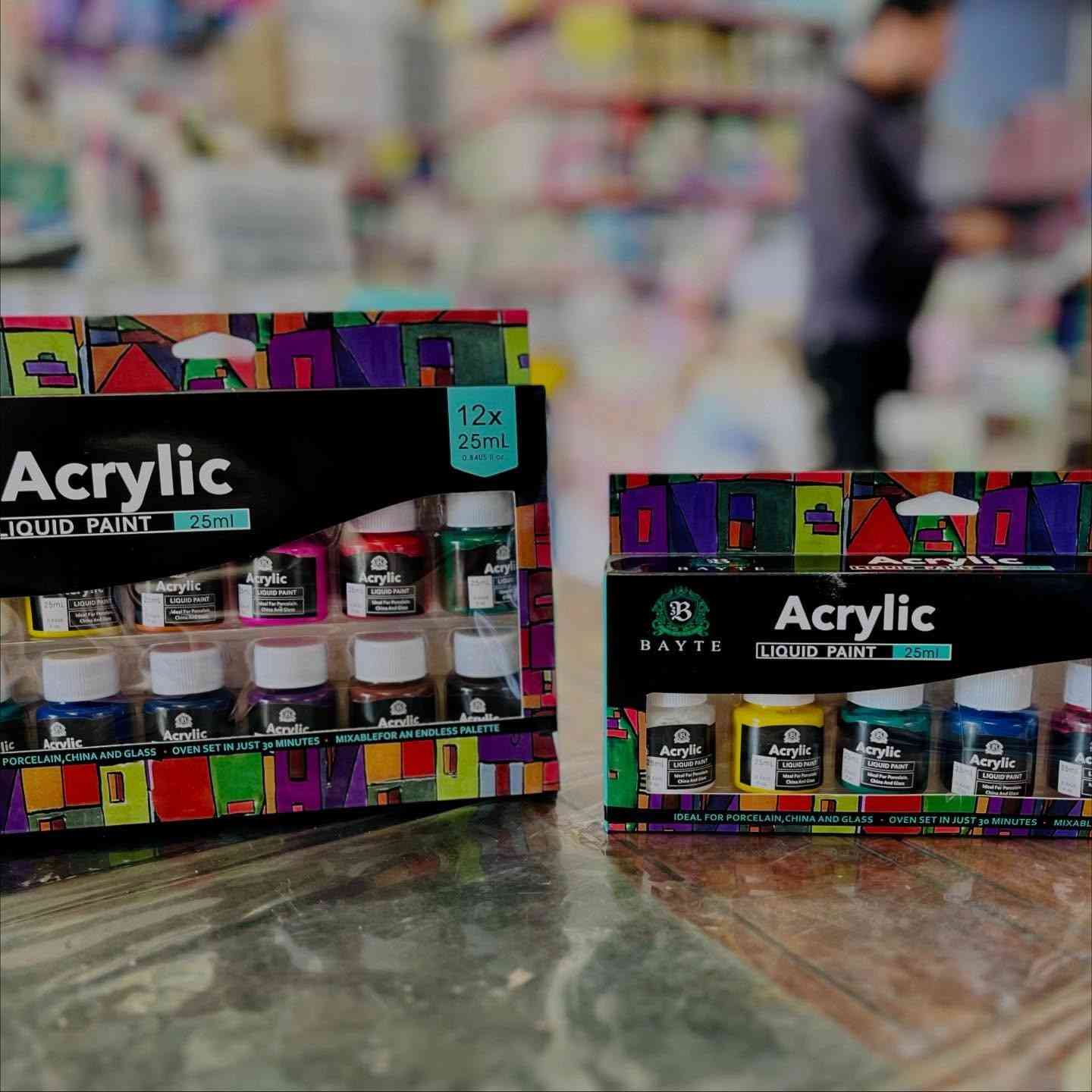 آلوان Acrylic أكرلك نوعية ممتازة 🎨🖌️🗺️
حجم 25mL 
توفرت ب حجمين 
السيت 6 لون السعر 5,000💵
السيت 12 لون السعر ,8000 💵
🎁🎀السوق الذكي🎀🎁) 
‏‭ 📲***********‬
(توصيل لجميع محافظات العراق)
للاستفسار ارسل رسالة للصفحة💌
#السوق_الذكي_smart_market  #هدايا #قرطاسية #مكتبة #العاب_أطفال #العاب_ذكاء #جورنال_أفكار #كتب
