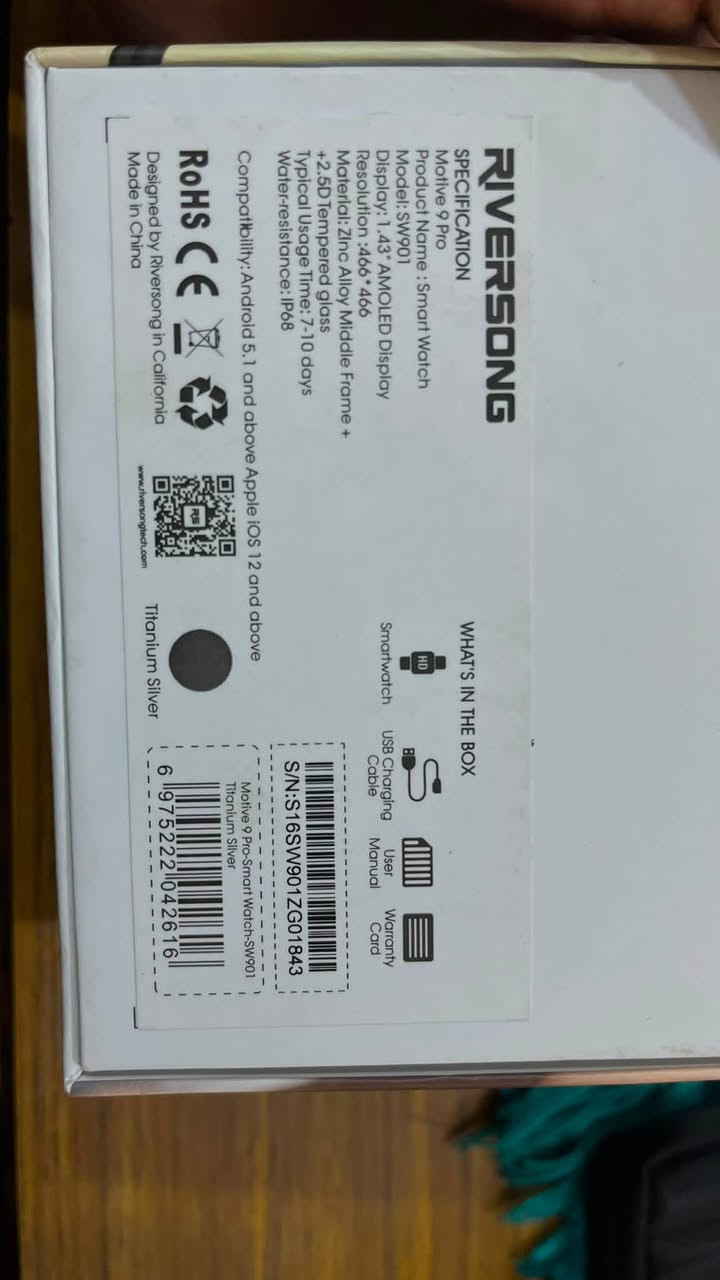ساعة Riversong Motive 9 pro 
جديدة استعمال قليل جدا مع كامل ملحقاته ومواصفاته موجوده بلصور 
السعر 50 الف مكاني بابل 
رقم التواصل ***********
