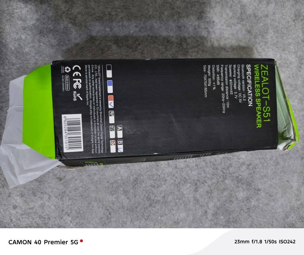 السلام عليكم 

للبيع 

سبيكر من Zealot زليوت موديل S51

المميزات 

 تصميم مقاوم للماء، مما يجعله مثاليًا للاستخدام في الهواء الطلق

البطارية: سعة بطارية 1800 مللي أمبير، توفر ما يصل إلى 10 ساعات من تشغيل الموسيقى المتواصل.

الصوت: صوت ستيريو قوي بقدرة 20 واط.

الاتصال: بلوتوث الإصدار 5.2 لتوصيل سريع ومستقر

كامل ملحقاتة المسكة والكيبل جديد بس الكارتونه شويه تالفة ناصرية, ذي قار


**إذا كنت صاحب هذا الإعلان وتريد حذفه لأي سبب، رجاءا أرسل رسالة إلى الدعم الفني**