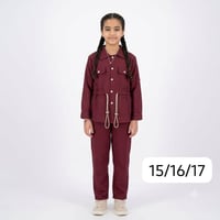 سوت بناتي • قياس ١٥/١٦/١٧ • قماش صوفيا