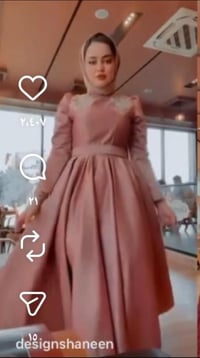 فستان وردي • محجبات • مقاس ٤٠