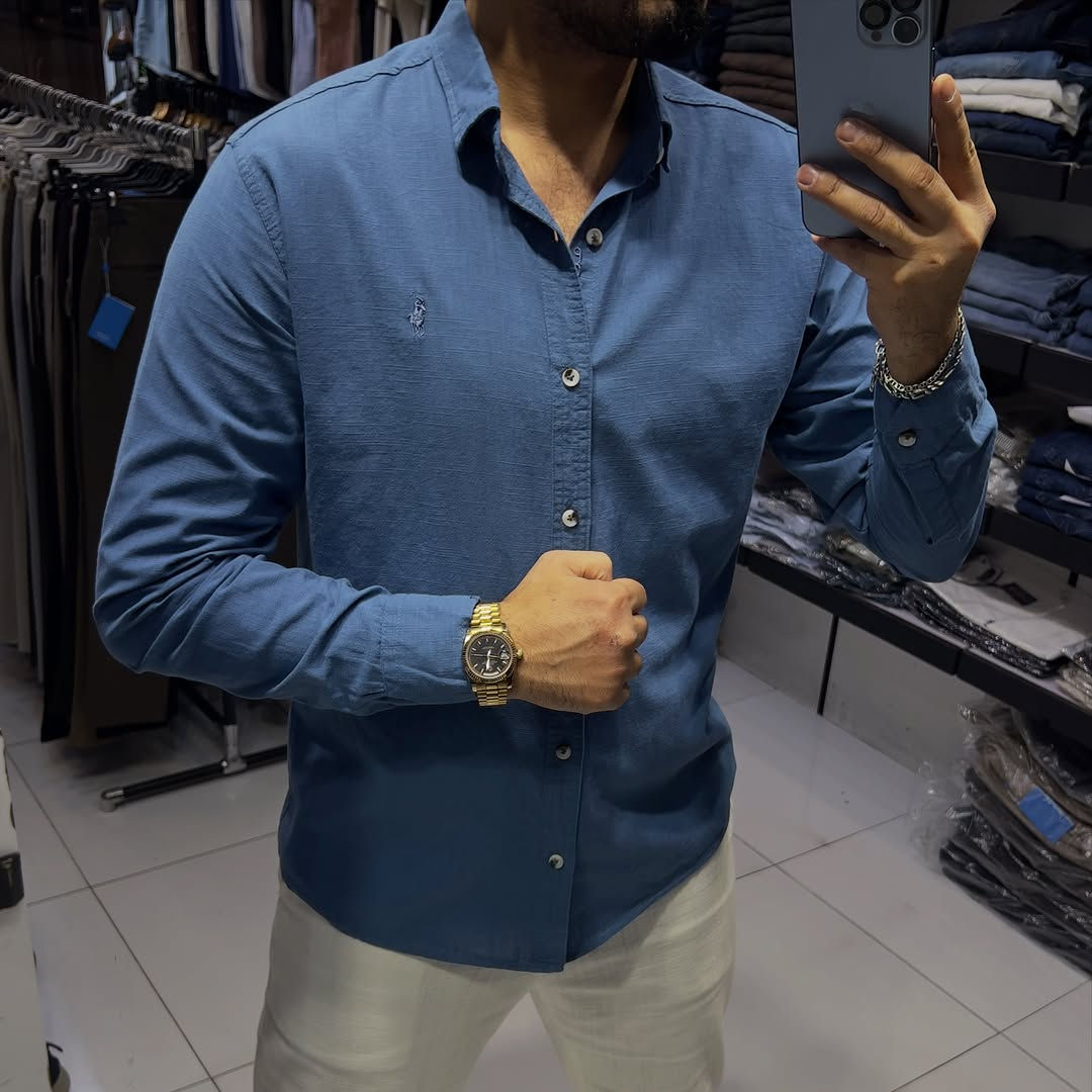 قميص ماركه خامه قطن ٥٠٪؜ للن ٥٠٪؜ متوفر(10 لون✅)
قياسات S M L XL XXL قياس المعروض L
بنطرون ماركه قياسات من 30 إلى 40 
المنشئ تركي 🇹🇷 
توصيل بغداد 5 الف  توصيل محافظات 5 الف
العنوان بغداد مول زيونه طابق الاول 
التواصل دايركت او واتساب ***********
