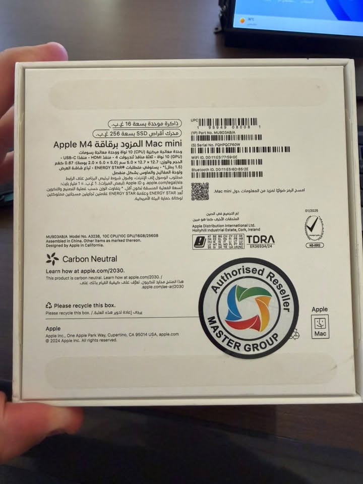 Mac mini M4

* معالج Apple M4
* CPU 10-Core
* GPU 10-Core
* RAM 16GB
* SSD 256GB
* سعر 
1,000,000 
***********
