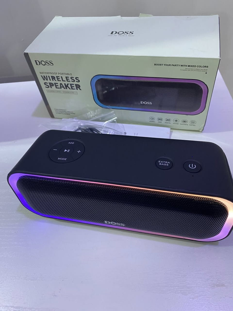 سبیکر عملاق ‎دوس مكبر صوت بلوتوث ساوند بوكس برو مع صوت ستيريو 20 واط، صوت جهوري اضافي نشط، مقاوم للماء بدرجة IPX6، اقتران تي دبليو اس، اضواء متعددة الالوان، وقت تشغيل 20 ساعة، محمول للاماكن الخارجية -  للبیع ،اول تم 30 جدید


**إذا كنت صاحب هذا الإعلان وتريد حذفه لأي سبب، رجاءا أرسل رسالة إلى الدعم الفني**