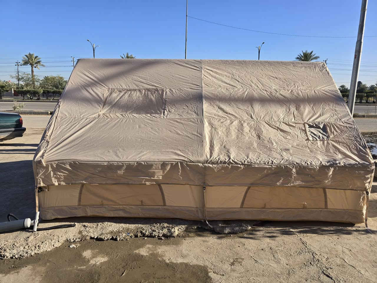 خيمه نفخ للبيع بسعر ٤٠٠ الف قياس ٤ م في ٣ ارتفاع مترين للاستفسار ع الخاص او موبايل ***********
