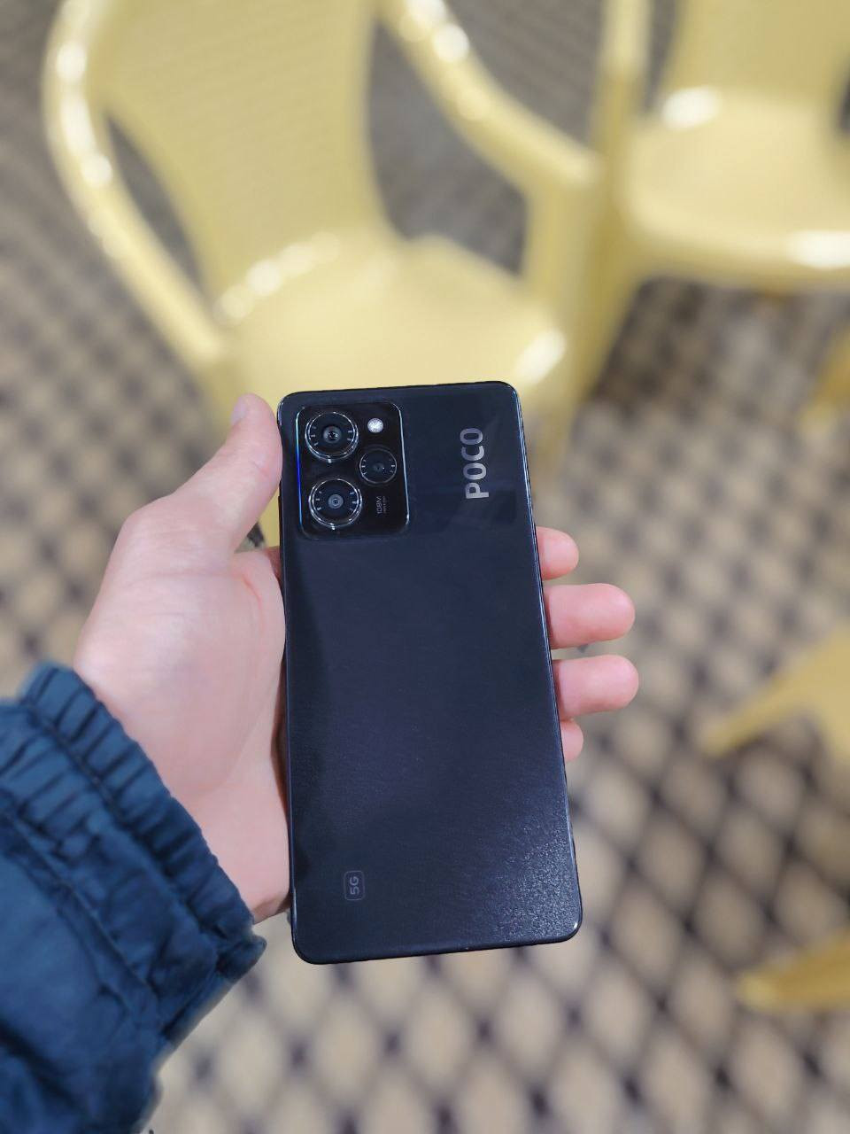 السلام عليكم
بوكو اكس فايف برو 5g

ذاكرة ٢٥٦
رام 8 + 4 
كاميرا الأساسية ١٠٨ميكا بكسل
ويدعم تصوير 4k
معالج Snapdragon 778G 5G
كاميرا الأمامية ١٦
شاشةamoled ١٢٠هيرتز
يدعم شحن سريع بقوة ٦٧ واط
منفذ شحن TyPe C 
بطارية 5000ملي امبير
يحوي منفذ سماعات
بصمه اصبع
شرط ما مفتوح 
سعر 210 وبي مجال بسيط
ملحقات كاملة 
التواصل خاص او اتصال عالرقم ***********
