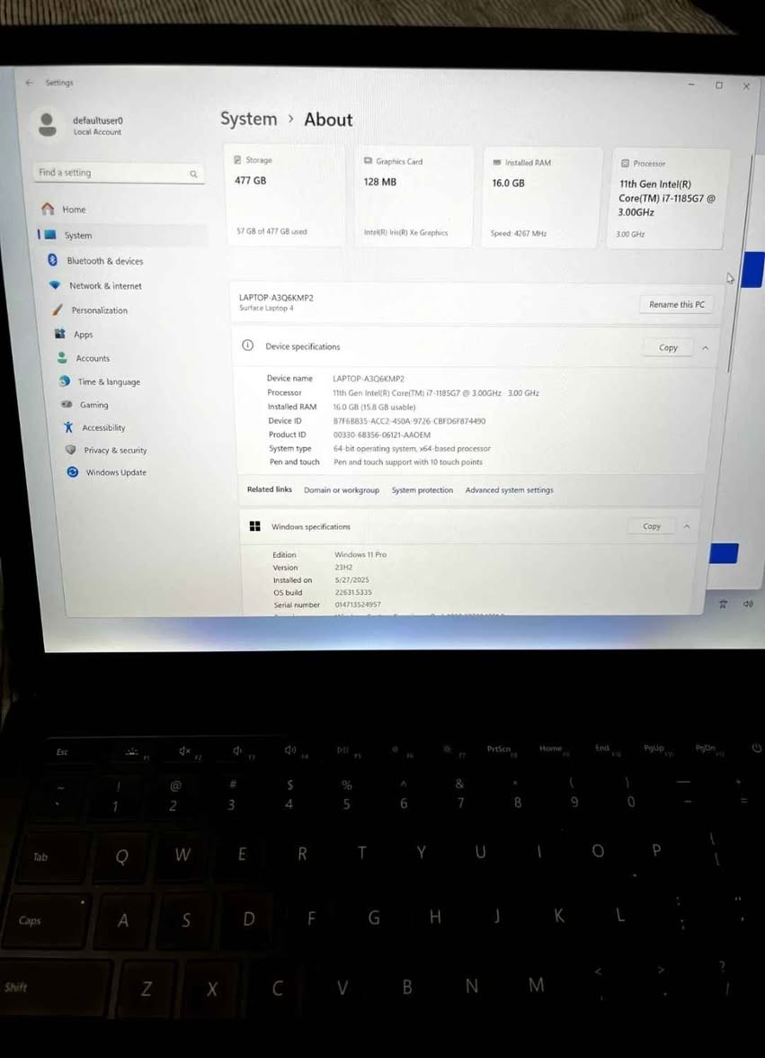 Microsoft Surface Laptop 4

🔶CPU : Core i7-1185G7 3GHz   المعالج

🔶Display: 13.5 - inch Touchscreen لمس

🔶Screen Resolution: 2256 x 1504

🔶GPU : Intel iris xe graphics كرت شاشة 

🔶RAM: 16 GB . الرام

🔶HARD: 512 GB SSD,  الهارد

🔶Windows 11 Pro.

السعر 575 الف

يوجد توصيل لجميع المحافظات المدينة, البصرة


**إذا كنت صاحب هذا الإعلان وتريد حذفه لأي سبب، رجاءا أرسل رسالة إلى الدعم الفني**