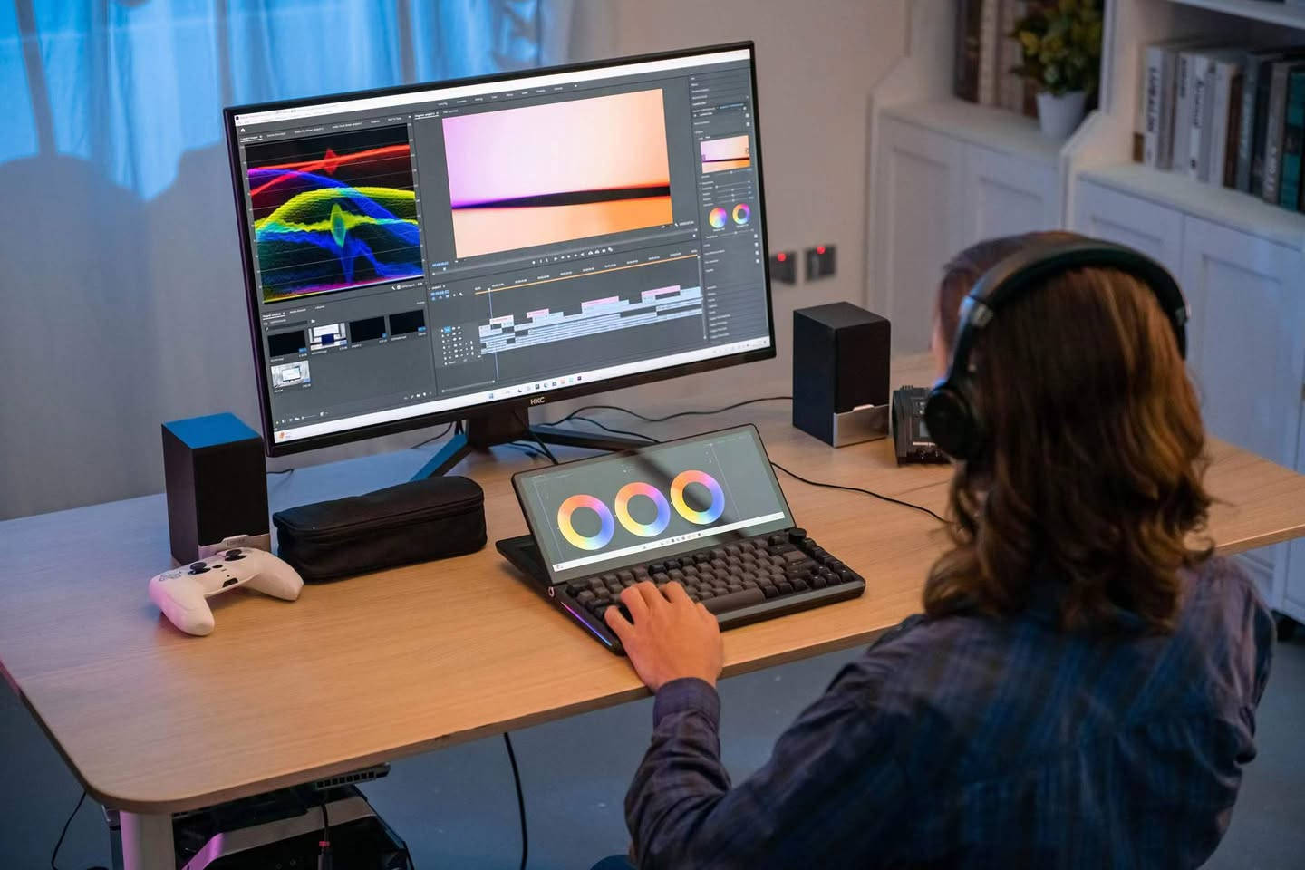 الكيبورد الفضائي KWUMSY K3 13" TOUCH SCREEN
للكيمنك والمونتاج والتصوير والبثوث والهندسة الصوتية
5 in 1 يعتبر جهاز متكامل
اولاً/كيبورد ميكانيكي RGB 
ثانياً/شاشة لمس حجم 13 انج دقة FULL HD
ثالثاً/موزع منافذ ويحتوي ايضا على منفذ sd card
رابعاً/منفذ m. 2 للتخزين 
خامساً/مكبرات صوت ستيريو مدمجة
السعر 380 الف متوفر توصيل لجميع المحافظات ***********
