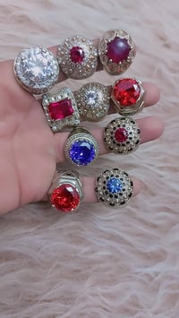 خواتم رجالية • نحاس مطلي فضة • لون ثابت