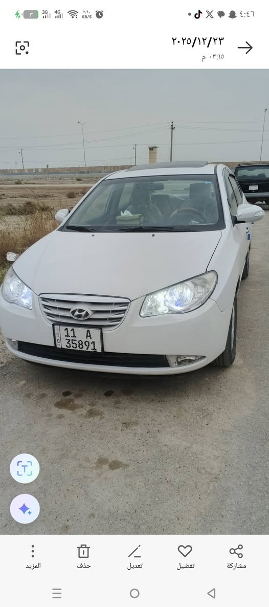 السلام عليكم النترا موديل 11 خليجي 
كير محرك تبريد كفاله 
حجم محرك ٢٠٠٠
فتحه سقف 
شاشه كامره 
حساس خلفي 
ويل ١٦ مع تخم تاير 
ادامه كامله شغل مال جناي بس عندي ضرف وعرضتها والله ولا جنت مفكر ابيع 
رقم بغداد بسمي شخصيا رقم انكليزي 
مكفولة من الصبغ والمعجون بيها بارد كلش قليل 
بيع فقط 
البياع شراي اطبك عله صفحه 
السعر ١٢٨ وبيها مجال كلش قليل 
مكاني بغداد التاجي 
***********
واتساب او اتصال
