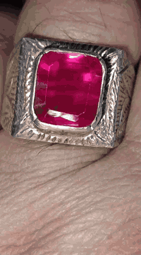 خاتم ياقوت بورمي     صياغه ثقيله  ***********    بغداد
