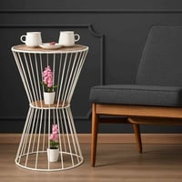 طبلة جانبية • خشب ومعدن • ٦٠×٣٥×٣٥ سم