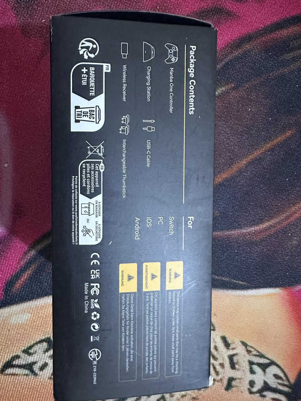 ⸻

🔥 للبيع جويستك ألعاب احترافي Manba One 🔥

جويستك ألعاب مميز من شركة Manba بتصميم عصري وإضاءة RGB جميلة، مناسب لمحبي الألعاب ويعطي تحكم دقيق وسلس أثناء اللعب.

🎮 المميزات:
 • شاشة صغيرة مدمجة للتحكم بالإعدادات
 • إضاءة RGB جانبية جذابة
 • يد تحكم مريحة للعب الطويل
 • يدعم Android / PC وأجهزة متعددة
 • استجابة سريعة ودقة عالية بالتحكم
 • بطارية قابلة للشحن

📦 الحالة: شبه جديد / نظيف ويعمل بكفاءة


**إذا كنت صاحب هذا الإعلان وتريد حذفه لأي سبب، رجاءا أرسل رسالة إلى الدعم الفني**