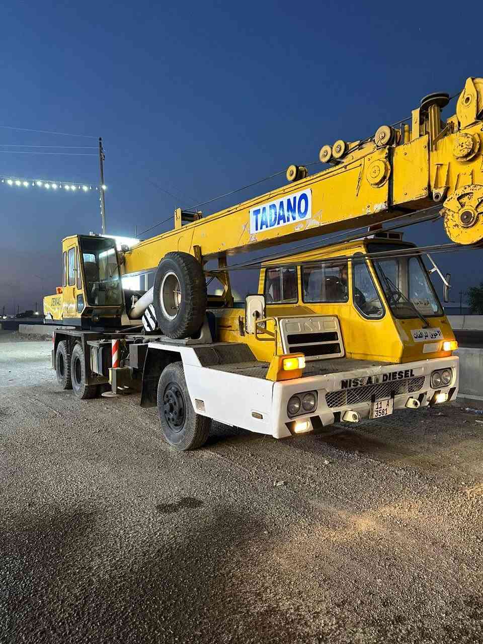السلام عليكم كرين تادانو 20طن للبيع موديل 82 رقم بغداد انكليزي الجديد جاهز من كلشي للاستفسار ***********

