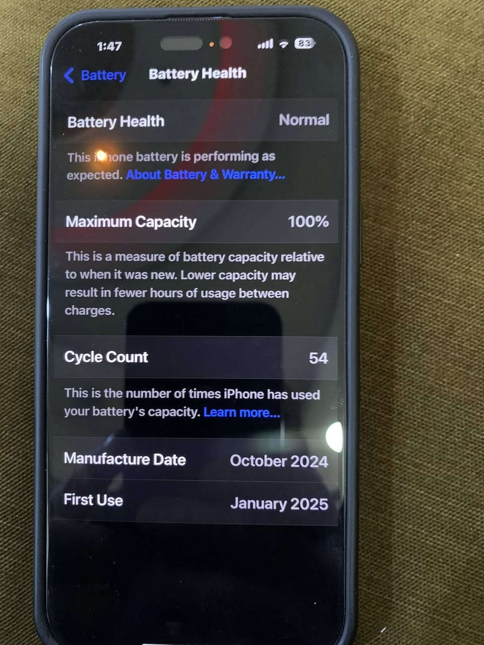 ايفون ١٦ برو ماكس لون صحراوي ذاكرة ٢٥٦ ..تك سيم شرق اوسط.. الجهاز كانه ما مستخدم..السعر ١,٤٠٠ قفل ما عندي توصيل اي استفسار خاص او واتس اب ***********
