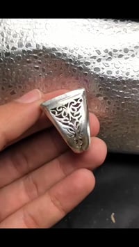 خاتم فضة • ياقوت افغاني • صنع يدوي