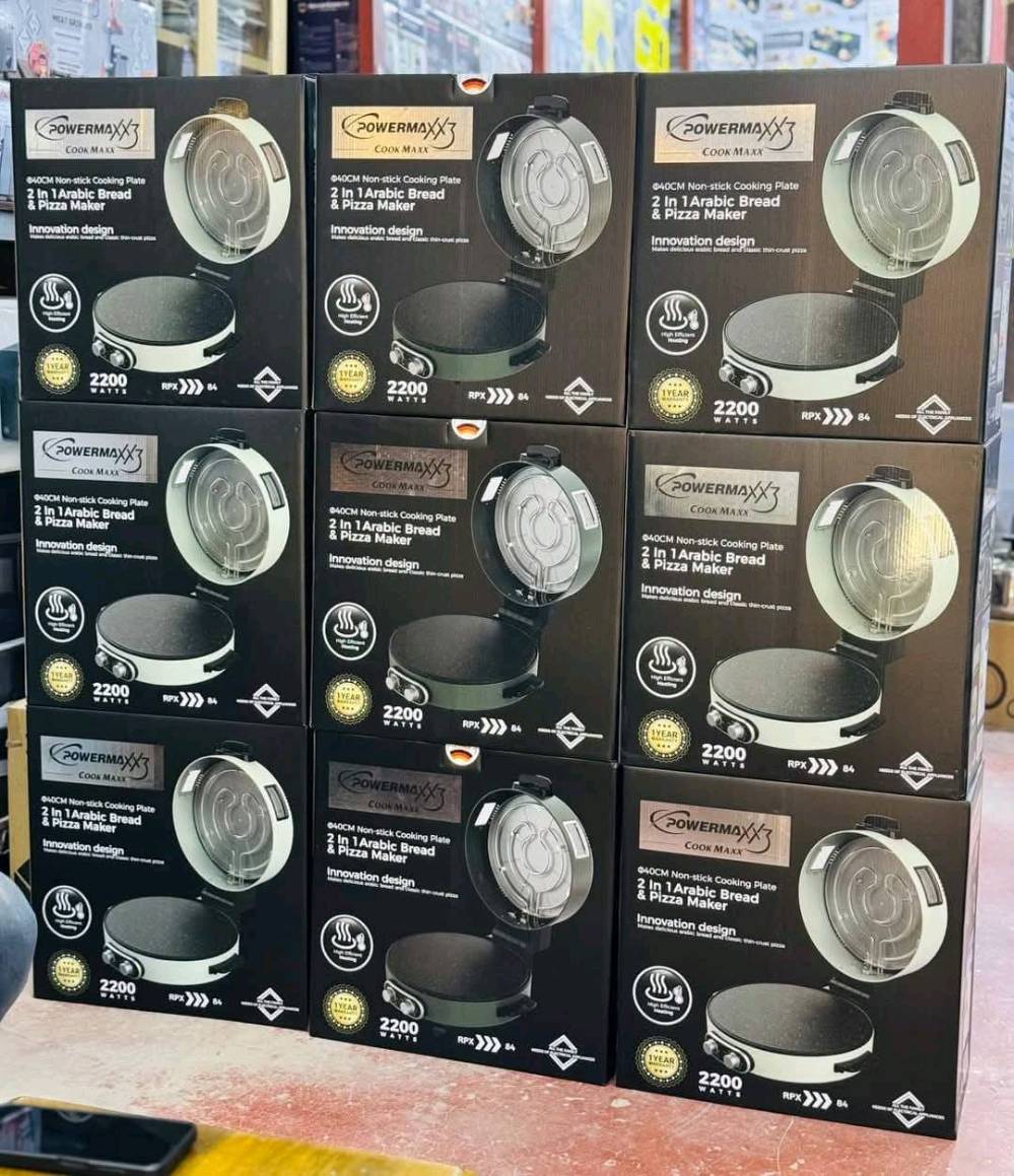 توفر من جديد تنور كهربائي ( خبازة ) لصنع ( الخبز العربي + بيتزا + اللحم بعجين ) خلال ٥ دقايق 🔥
                   
من ماركة 🇩🇪🇩🇪🇩🇪POWERMAXX3🇩🇪🇩🇪🇩🇪 الالمانية 

1️⃣ قياس 40 سم حقيقي 💯 الحجم الكبير 
2️⃣ تأتي بقوة 2200 واط 🔌
3️⃣ تحتوي ع تايمر ( مؤقت ) 
4️⃣ هيترات ستانلس ستيل اعلى + اسفل بدرجة حرارة تصل لل 240  درجة 💪🏻🔆
5️⃣ صينية الخبز من كرانيت أسود المانع للألتساق وسهل التنظيف 🧽 
6️⃣تحكم منفصل ( يعني نكدر نشغل الهيتر الاعلى والاسفل بشكل منفصل او مع بعض ) 😍🔥
7️⃣تحتوي ع انارة بالداخل 💡
8️⃣ تحتوي على 2 شباك لرؤيه ومراقبه عمليه الشوي 🔥

للحجز والأستفسار مراسلتنا 📩📨 
او الاتصال ***********
التوصيل لجميع المحافظات 🇮🇶🚚 

