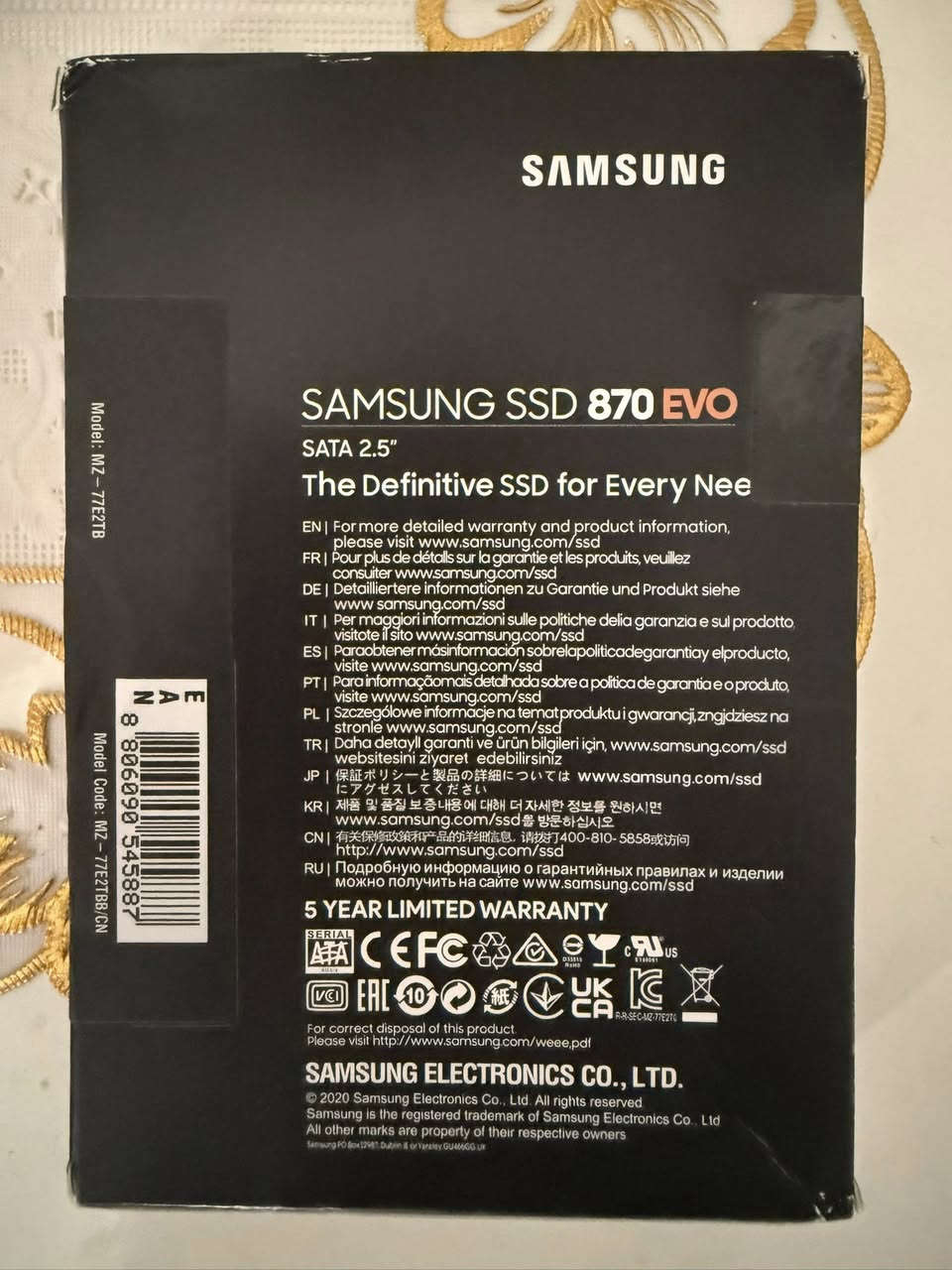 Samsung ssd 2tb 
كبس جديد مال شركة


**إذا كنت صاحب هذا الإعلان وتريد حذفه لأي سبب، رجاءا أرسل رسالة إلى الدعم الفني**