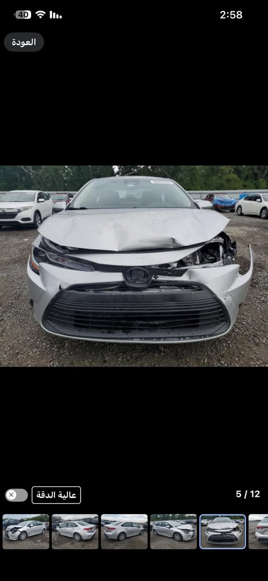 كورلا مديل 2025 حادث موضح بصور حاليا داخل ميناء ام قصر السعر 110$ بدون تصليح وكمرك السياره مستوردها على ايدي الاستفسار ***********
