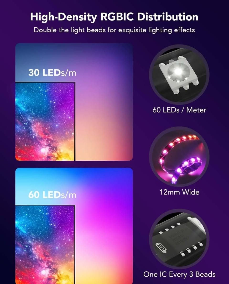 متوفر
Govee TV Backlight T2 قياس 55-65 إنش 
جديدة من الشركة الام مع ضمان الشركة 

مع انسب سعر بالعراق 

إضاءة ذكية خلف الشاشة بتقنية RGBIC مع كاميرا تلتقط ألوان الشاشة وتزامنها مباشرة مع الإضاءة للحصول على تجربة مشاهدة وألعاب أكثر واقعية.

✅ مناسبة لشاشات 55-65 إنش
✅ RGBIC متعددة الألوان
✅ تحكم عبر التطبيق
✅ تدعم المزامنة مع محتوى الشاشة
✅ جديدة وغير مستخدمة ولا اوبن بوكس


**إذا كنت صاحب هذا الإعلان وتريد حذفه لأي سبب، رجاءا أرسل رسالة إلى الدعم الفني**