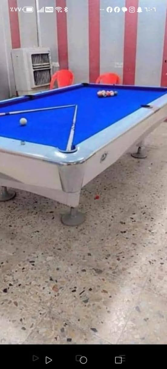 تم وصول وجبه من البليارد المستخدم ول جديد 🎱
 ويوجد كادر نصب وادامه جميع طاولات البليارد بغداد وجميع محافضات العراق   🎱🇮🇶ويوجد جميع مستلزمات البليارد وملحقاته 🎱 لاستفسار ***********
