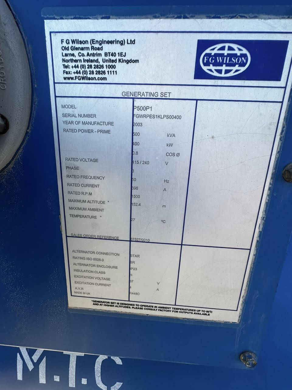 للبيع مولد نوع بيركنز حجم 2800تك سوبر
افجي ولسون اوربية توليد ٥٠٠كيفي اخو الزيرو
المولد بلادي ما مفتوح بيها برغي مشروطة 
شرط الحمل 1500امبير وتفحص لا بخار ولا دخان
العنوان//بابل
متوفر توصيل الى جميع المحافظات 
للأستفسار//***********مهيمن
