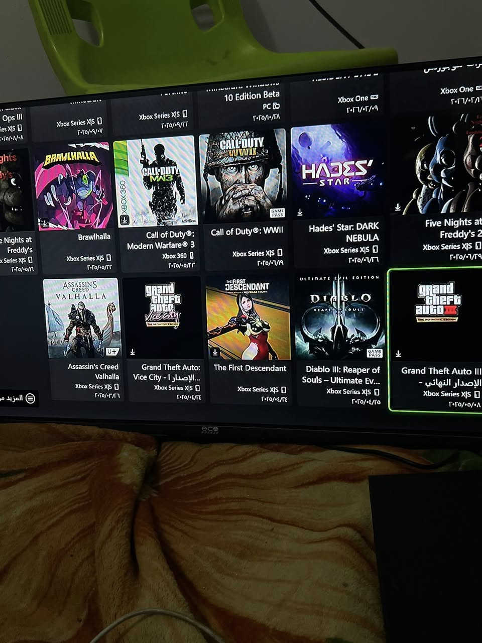 سلام عليكم
اكس بوكس وان فات جهاز نضيف شخطه مابي بي يده وحده و25 لعبه تقريبا قويات مراوس ببلي 4 فات او سلم ما يهم اونلاين او مهكر الي عنده يجي خاص


**إذا كنت صاحب هذا الإعلان وتريد حذفه لأي سبب، رجاءا أرسل رسالة إلى الدعم الفني**