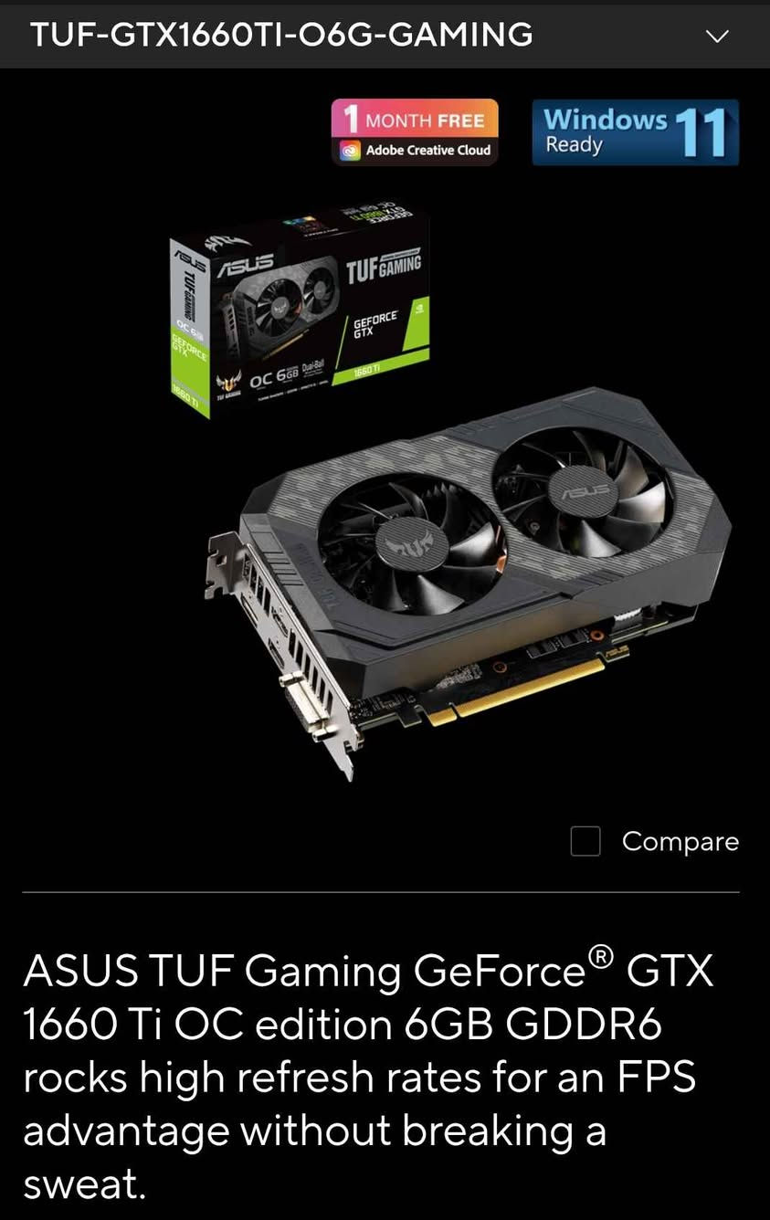 كارت 1660Ti
ماركة Asus Tuf 
ذاكرة 6G gddr6
ما مفتوح والعلبة موجودة
يحتاج معجون
السعر 150 وبي مجال
التواصل ماسنجر
مكاني ناصرية وعندي توصيل ناصرية, ذي قار


**إذا كنت صاحب هذا الإعلان وتريد حذفه لأي سبب، رجاءا أرسل رسالة إلى الدعم الفني**