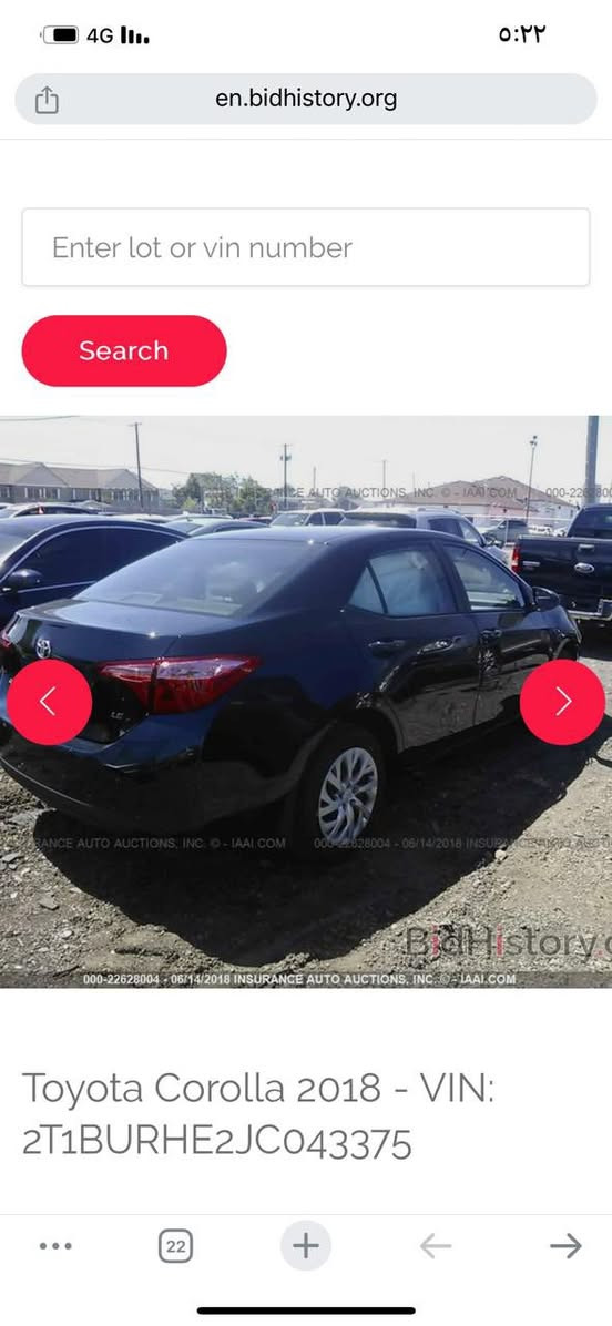 السلام عليكم
 كورلا وارد امريكي
موديل 2018
حادثها كما موضح ب الصوره 
مواصفات LE
ب اسمي 
الضرر بونيد سريقه و ثلث قطع كلير اثر شخوط بدون حادث 
دواخل سليمه شرط 
محرك وكير ما مفتوح شرط الفحص 
صدر بحاله جيده 
السعر 127 وبيها مجال قليل 
رقم اربيل 
***********
