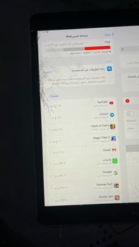 ايفون ايباد ٧ الجيل السابع ذاكره ٣٢ كلشي اصلي والكسر واضح كدامكم السعر...