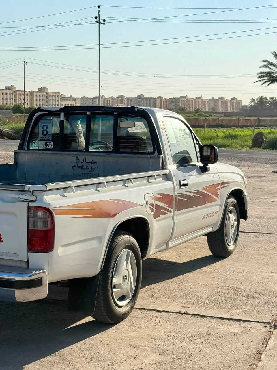السلام عليكم للبيع تيوتا بيكم موديل 2004 مكفوله كفاله عامه لابارد ولا صبغ ولا دعم سياره كفاله رقم صلاح الدين دولي تحويل ثاني يوم داخل تايرات يوكهامه تخم تبريد ثلج تدفئه ثلج مكان السياره صلاح الدين/بلد للاستفسار اتصل ع رقم ***********
***********

