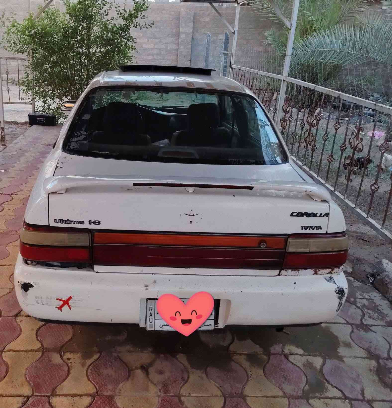 كورولا للبيع موديل 1993 صلاح الدين خصوصي السياره نضيفه حيل كهربائيات شغاله كلها تواير جدد باتري جديد صدر جديد محرك شرط كير شرط تبريد بس غاز السعر (47) مكان السياره صلاح الدين بيجي
***********
