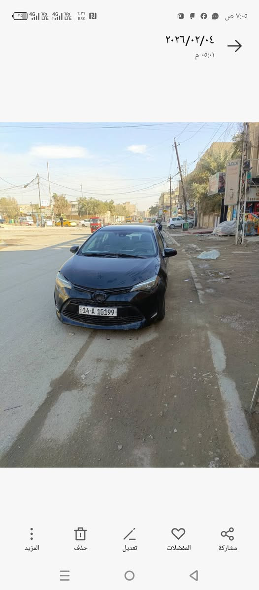 كورولا موديل 19 امريكيه السعر ٩٠.  رقم بصرة الجديد المكان بغداد.  ***********
