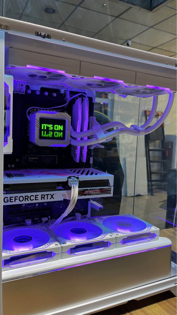 PC GAMING بۆ فرۆشتن 

CPU: i7-14700KF
Motherboard: Z690 NZXT
GPU: RTX 4060 Ti 8GB IGAME
RAM: 2x16GB 32GB 3600MHZ TFORCE RGB
STROGE: 1TB SSD NVME 
PSU: 750W +80 GOLD 
COOLER: LIQUID COOLER ASTROSHEL 360MM
CASE: HALGURD-X 4FAN ARGB 

Price :1310$

2,030,000 الف

*********** أربيل, العراق
