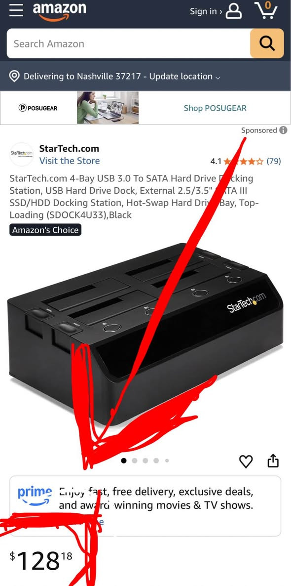 StarTech.com 4-Bay USB 3.0 to SATA Hard Drive Docking Station, USB Hard Drive Dock, External 2.53.5 SATA III (6Gbps) SSDHDD Docking Station, Hot-Swappable Hard Drive Bay - Dual 40mm Fans, Top-Loading - storage enclosure أربيل, العراق


**إذا كنت صاحب هذا الإعلان وتريد حذفه لأي سبب، رجاءا أرسل رسالة إلى الدعم الفني**