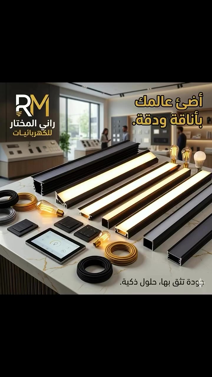 في راني المختار للكهربائيات، نجمع لك بين دقة التصميم وجودة الأداء. نوفر لكم تشكيلة واسعة من أحدث أنظمة الـ LED Profile والمسارات الخطية المبتكرة التي تمنح مساحاتك لمسة فنية ساحرة وإضاءة مريحة للعين.
#راني_المختار #🔥 #العراق  #الحمدانية


**إذا كنت صاحب هذا الإعلان وتريد حذفه لأي سبب، رجاءا أرسل رسالة إلى الدعم الفني**