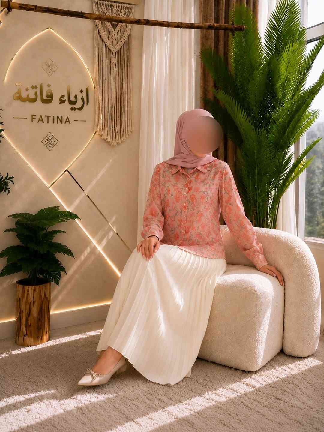 ازياء فاتنة
قميص مشجر مورد
موديلات فاتنة… ماتتفوت 
حصراً من ماركة فاتنة 
• مع الشال او الربطة هدية 🎁 
• طول القميص 80 سم 
• ⁠فصاله يرهم ؏ التنورات والكيلوتات
• تفصيله مريحة فصال فخم 
• تنطي مظهر انحف باللبس
• ⁠ ✨
قطعة تبقى وياج سنين وما تبطل موديلها 👌

متوفر حالياً بكمية محدودة
راسلينا خاص واحجزي بسرعة قبل النفاذ 💌

#ازياء_فاتنة⁩⁩
قالب راهي 
___________________________ 
🖊️ االــخـــــــاامــة ):- القميص
كريب الحريري :- هو احد انواع اقمشة الحرير الصناعي الصيفية الممتازة الي ماسكة نفسها وماتلزك ؏ــلى الجسم ولا يخيل وميحتاج الى كوي 
ᥫ᭡ ━━━━ ᥫ᭡ ━━━━ ᥫ᭡
 
القياسات القياسات عادية وخاصة 

🌱القياس العادي):- 
تلبس وزن من 70 الى 90 كــــيـلـو ⚖️ 
يعني يلبس قياس . 42. 44. 46. 48

🌱القياس الخاص):- 
تلبس وزن من 90 الى 120 كــــيـلـو ⚖️ 
يعني يلبس قياس . 50. 52. 54. 58 
_______________________ 
ســــعـــر  القميص بـــ 40 الفــــﮯ 
وية هدية 🎁 الشال او الربطة 
_______________________ 
للحجز والاستفسار المراسلة ؏ــلى الواتساب :- ***********
***********
