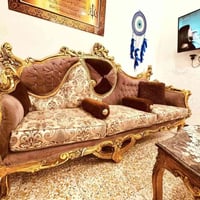 تخم زان مصري دمياطي ملكي صبغ ورق ذهب حفر يدوي  قنفات اثنين واربع كراسي...