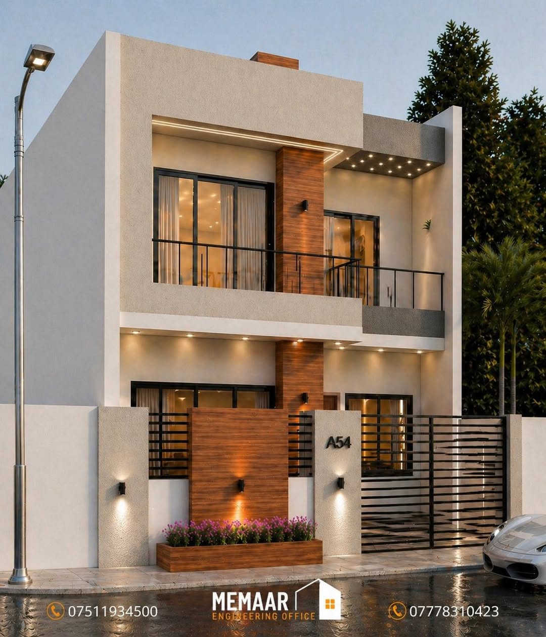 ✨ واجهة عصرية بعرض 7.5 متر
تصميم يجمع بين البساطة والفخامة بأسلوب حديث ومتوازن

تم استخدام:
▪️ كتل هندسية واضحة تعطي قوة للشكل العام
▪️ دمج الخشب مع اللون الفاتح لإحساس دافئ وراقي
▪️ إضاءة مخفية تبرز التفاصيل المعمارية بشكل أنيق
▪️ شرفات زجاجية تعزز الإحساس بالاتساع والانفتاح

تصميم مثالي للمساحات المتوسطة مع استغلال ذكي لكل جزء من الواجهة 🏡

📐 تصميم 
MEMAAR Engineering Office

📞 ***********
📞 ***********

⸻
