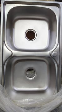 سنك ستيل • حوضين • توصيل